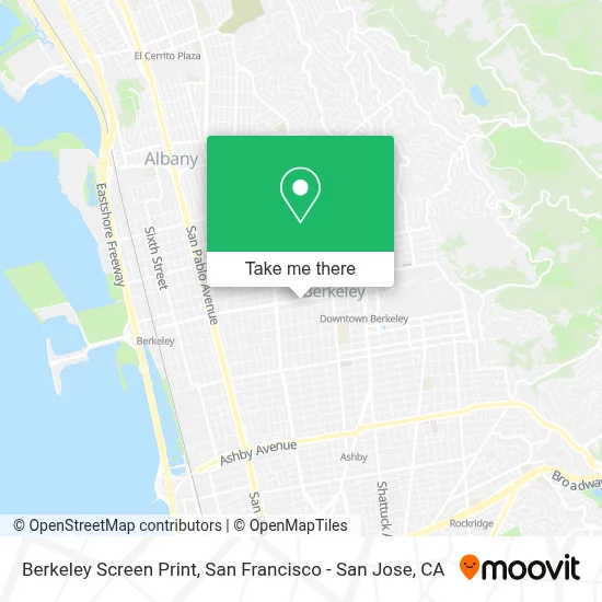 Berkeley Screen Print map