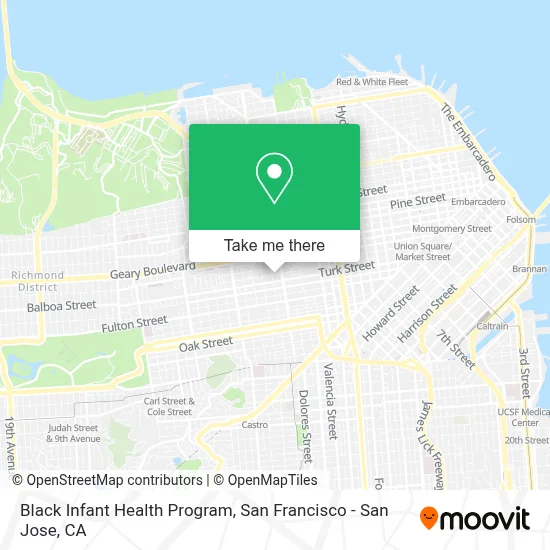 Black Infant Health Program map