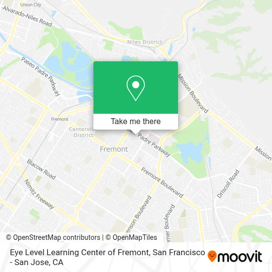 Eye Level Learning Center of Fremont map