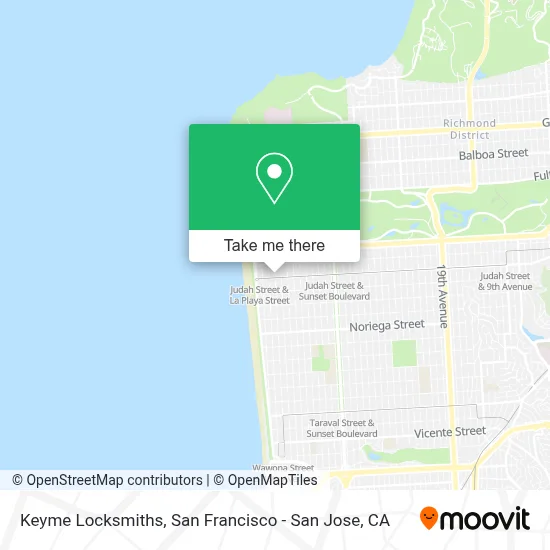Keyme Locksmiths map