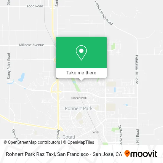 Rohnert Park Raz Taxi map