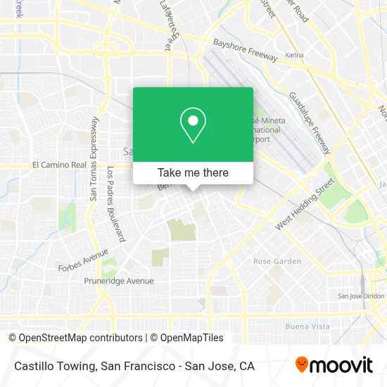 Castillo Towing map