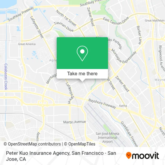 Peter Kuo Insurance Agency map