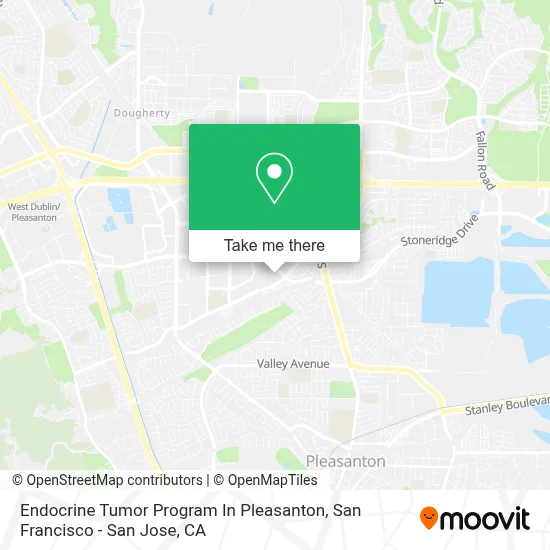 Endocrine Tumor Program In Pleasanton map