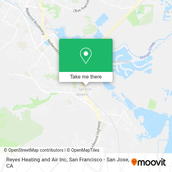 Reyes Heating and Air Inc map