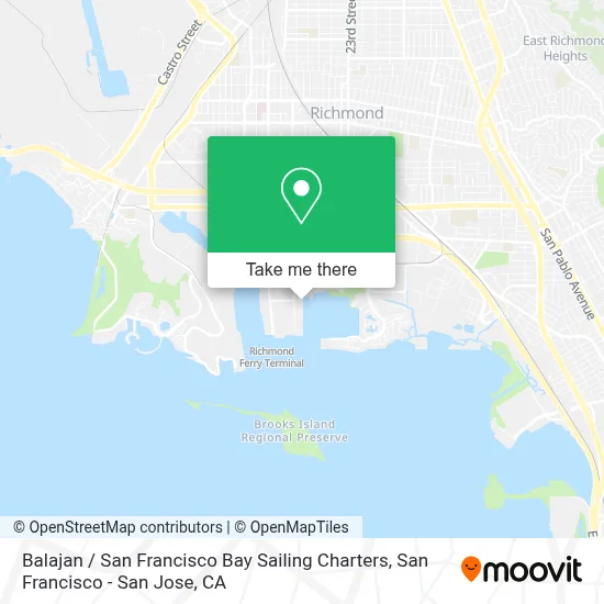 Balajan / San Francisco Bay Sailing Charters map