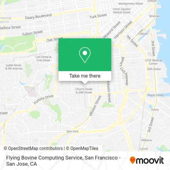 Flying Bovine Computing Service map