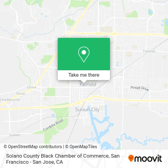 Solano County Black Chamber of Commerce map