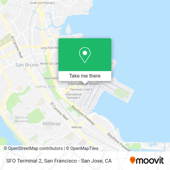 SFO Terminal 2 map