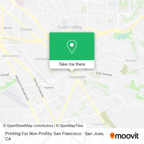 Printing For Non Profits map