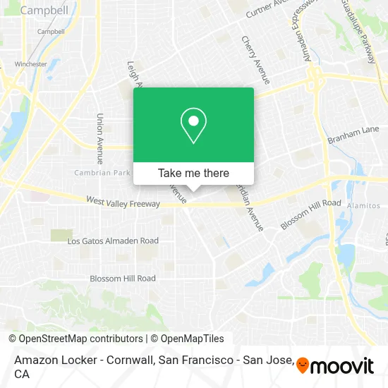 Amazon Locker - Cornwall map