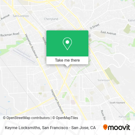 Keyme Locksmiths map