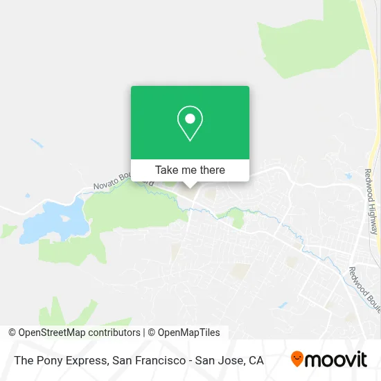 The Pony Express map