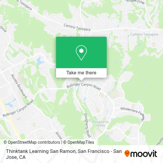 Thinktank Learning San Ramon map