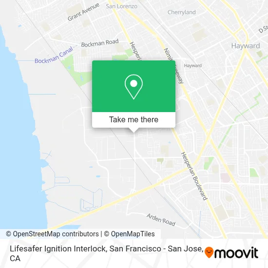 Lifesafer Ignition Interlock map