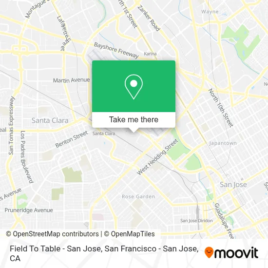 Field To Table - San Jose map