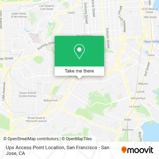 Ups Access Point Location map
