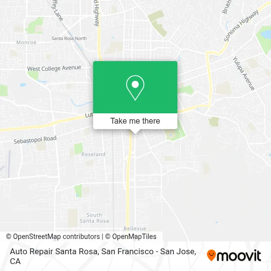 Auto Repair Santa Rosa map