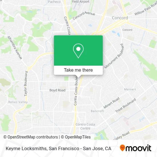 Keyme Locksmiths map