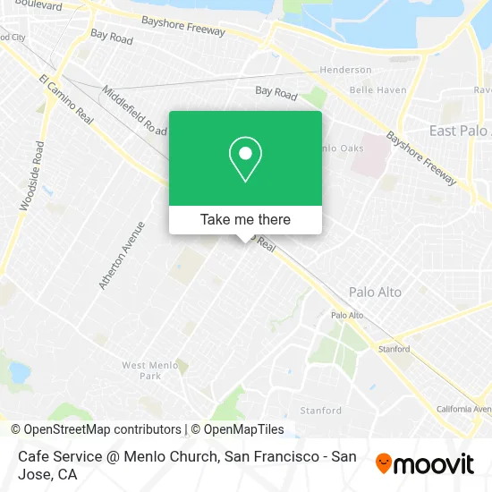 Cafe Service @ Menlo Church map