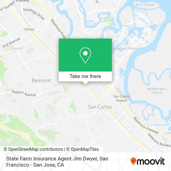State Farm Insurance Agent Jim Dwyer map