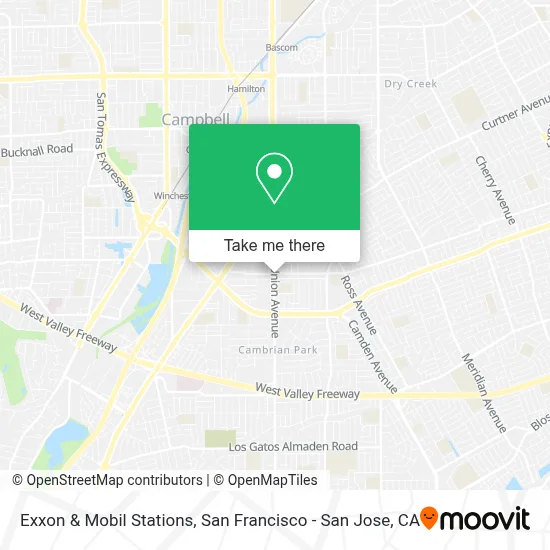 Exxon & Mobil Stations map