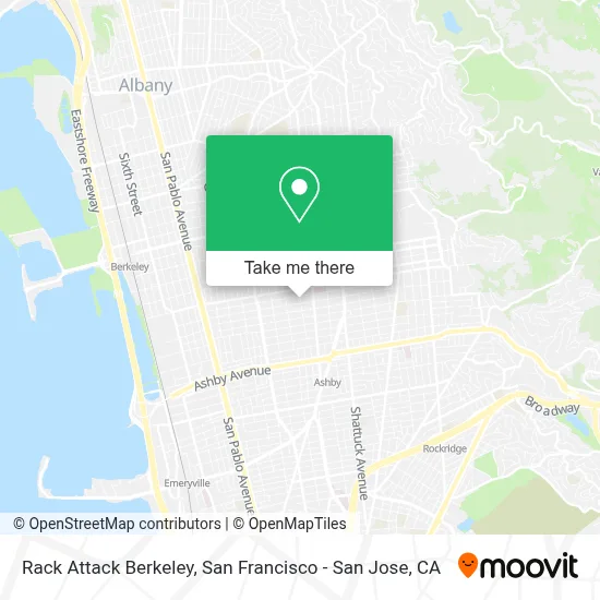 Rack Attack Berkeley map