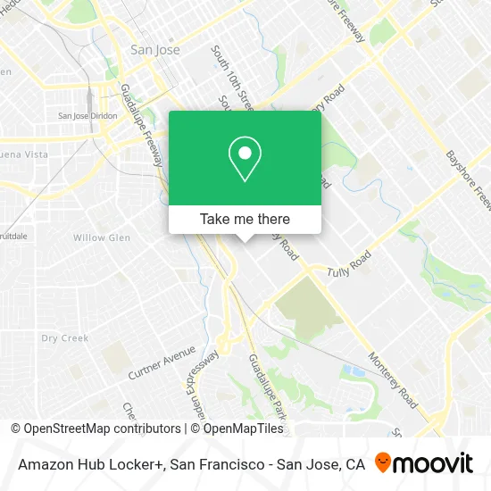 Amazon Hub Locker+ map