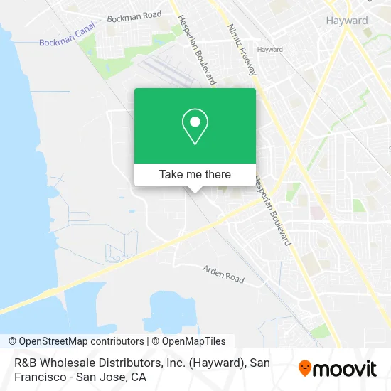 R&B Wholesale Distributors, Inc. (Hayward) map