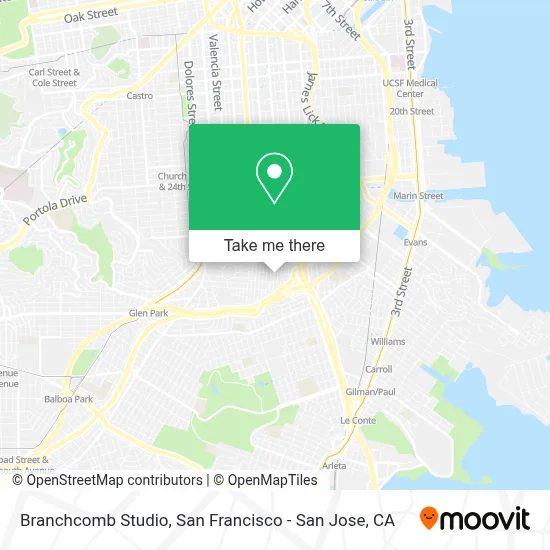 Branchcomb Studio map
