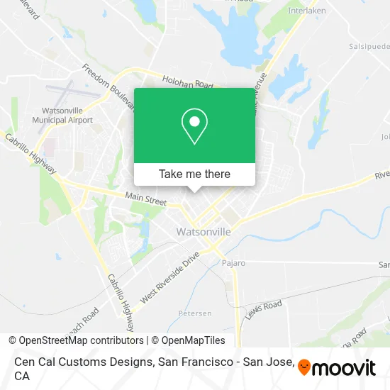 Cen Cal Customs Designs map