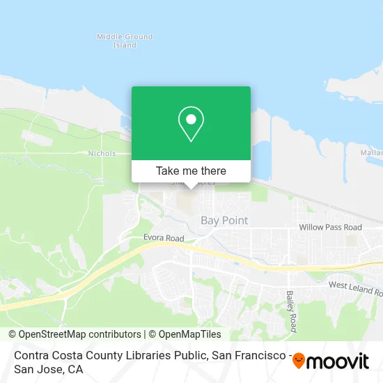 Contra Costa County Libraries Public map