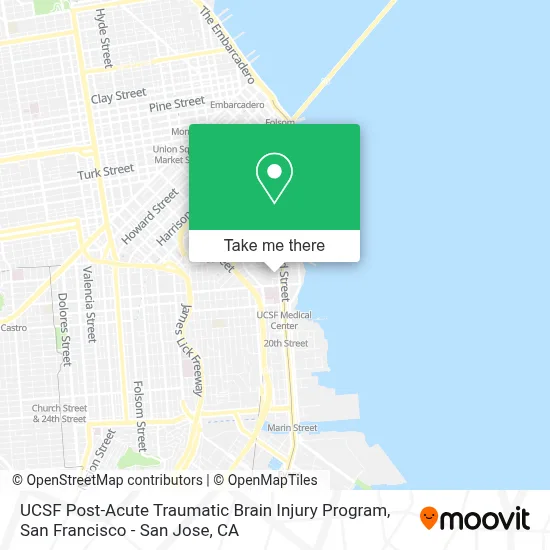 UCSF Post-Acute Traumatic Brain Injury Program map