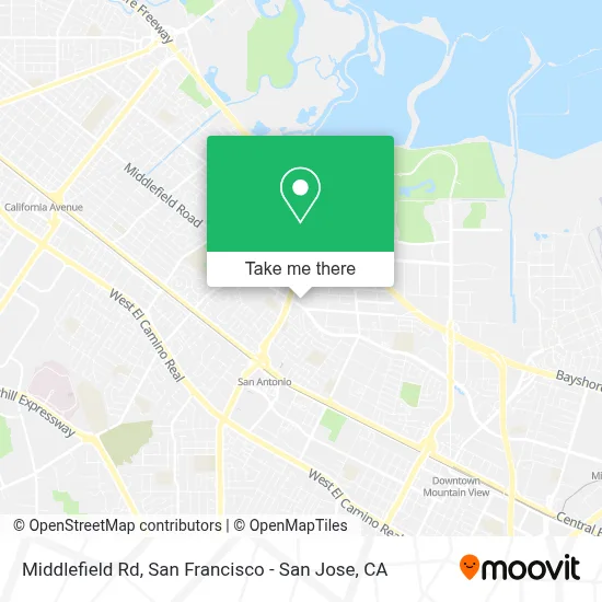 Middlefield Rd map