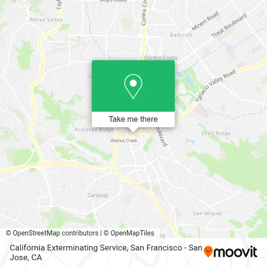 California Exterminating Service map