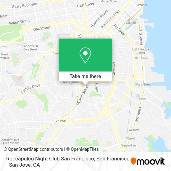 Roccapulco Night Club San Francisco map