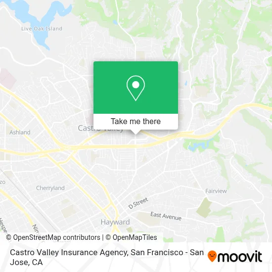 Castro Valley Insurance Agency map