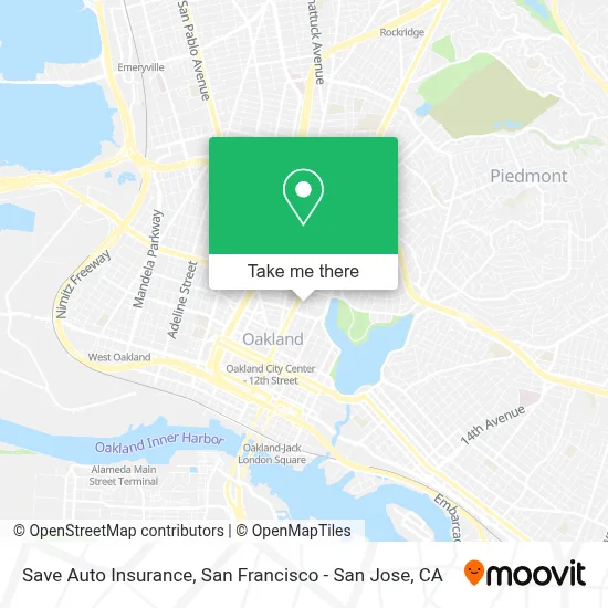 Save Auto Insurance map