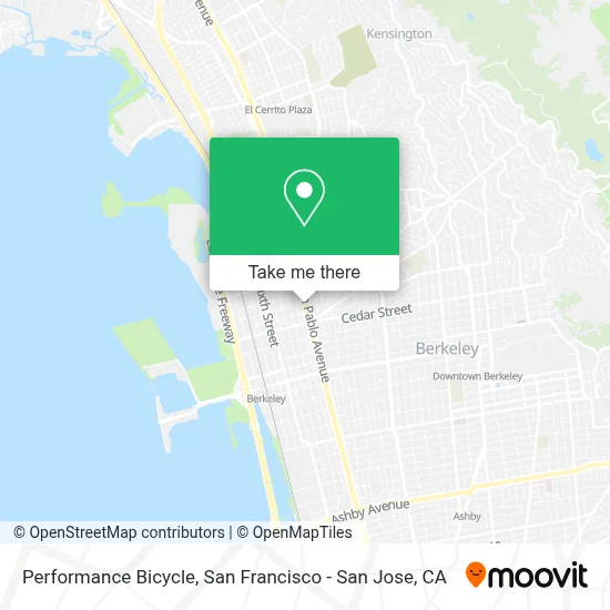Performance Bicycle map