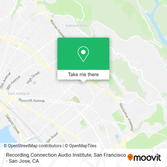 Recording Connection Audio Institute map