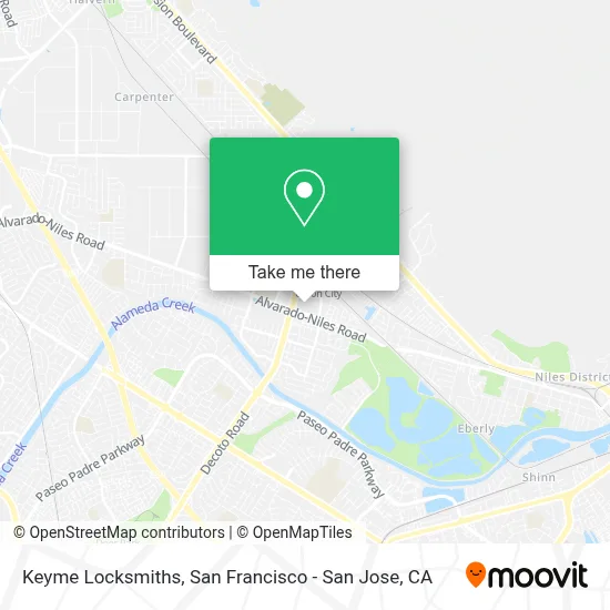Keyme Locksmiths map