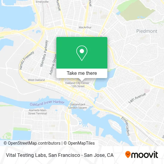 Vital Testing Labs map