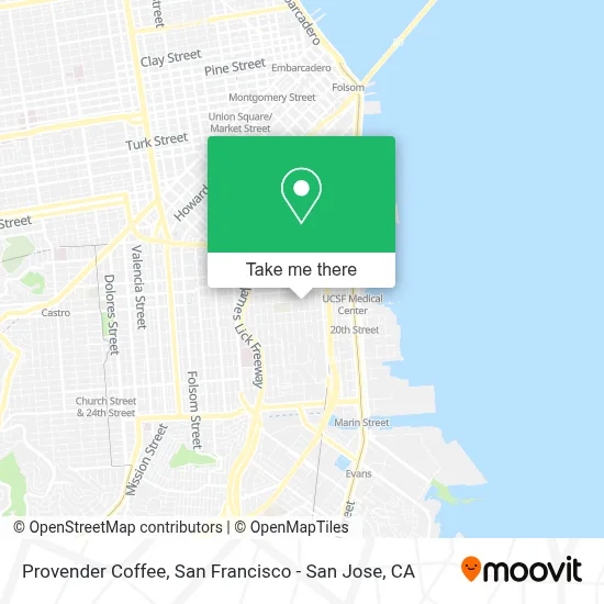 Provender Coffee map