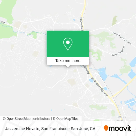 Jazzercise Novato map