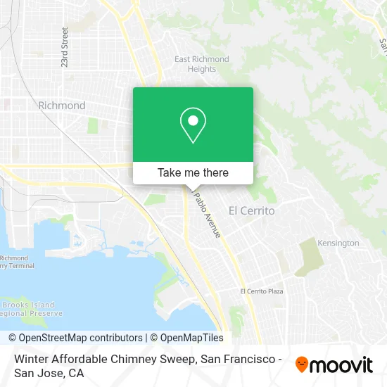 Winter Affordable Chimney Sweep map