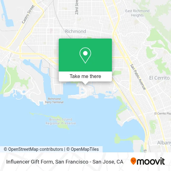 Influencer Gift Form map