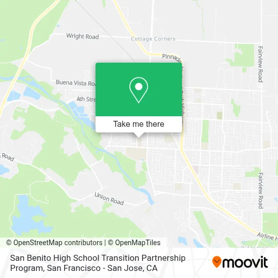 San Benito High School Transition Partnership Program map