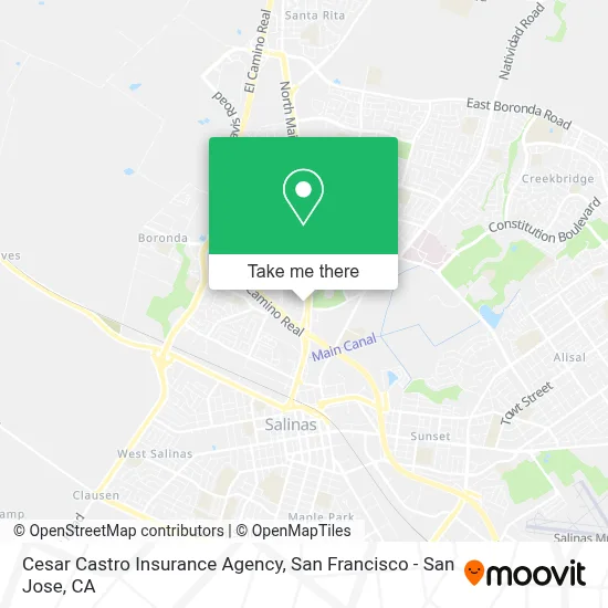 Cesar Castro Insurance Agency map