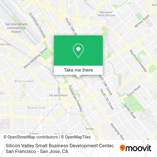 Silicon Valley Small Business Development Center map