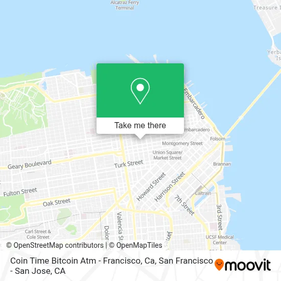 Coin Time Bitcoin Atm - Francisco, Ca map